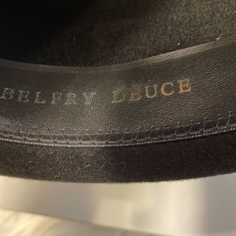 Mens wool Black Derby dress hat - Picture 4 of 5